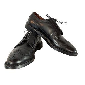 Allen Edmonds MacNeil Long Wingtip Bluchers Men’s Size 10 Black Leather